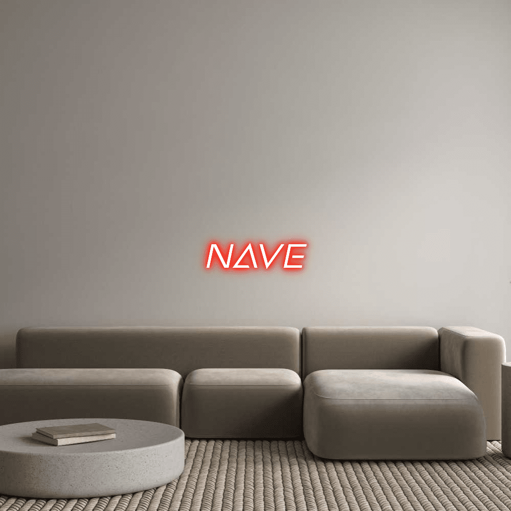 Editor on-line de letreiro de néon personalizado NAVE - Planet Neon