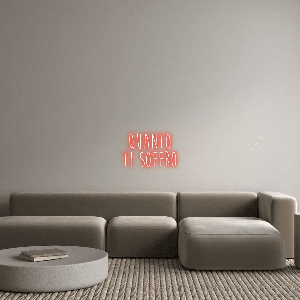 Editor on-line de letreiro de néon personalizado QUANTO TI SOFFR... - Planet Neon