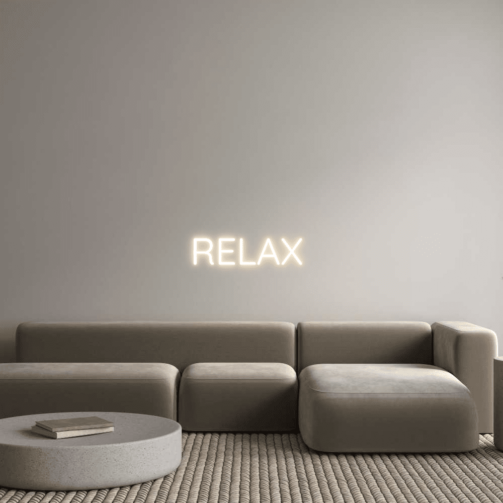 Editor on-line de letreiro de néon personalizado RELAX - Planet Neon
