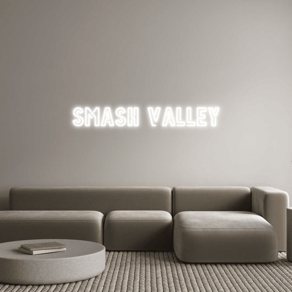 Editor on-line de letreiro de néon personalizado Smash VALLEY - Planet Neon