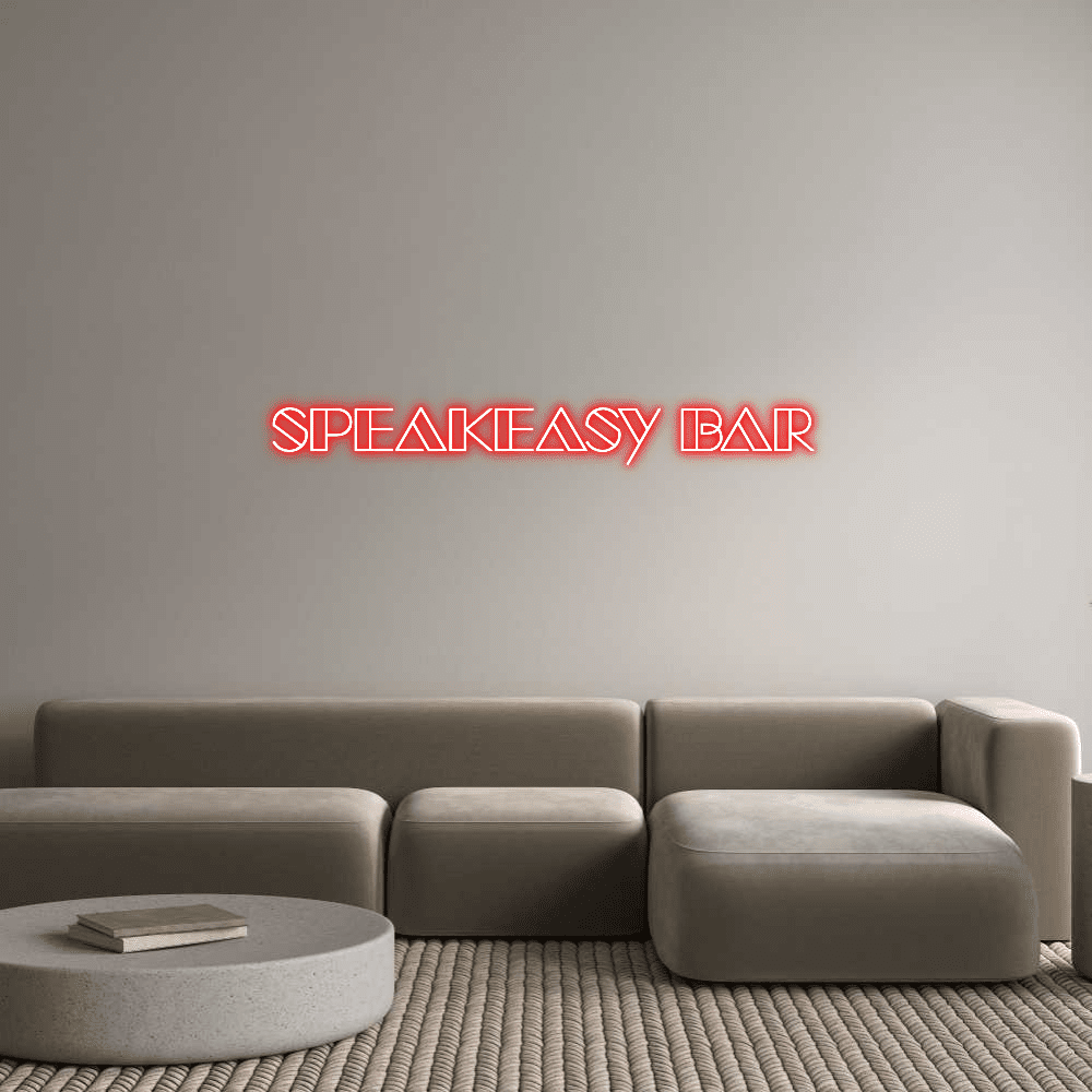 Editor on-line de letreiro de néon personalizado Speakeasy Bar - Planet Neon