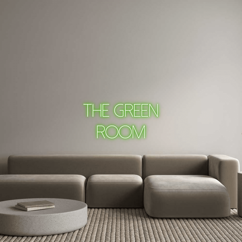 Editor online de letreiro de néon personalizado The Green Room - Planet Neon