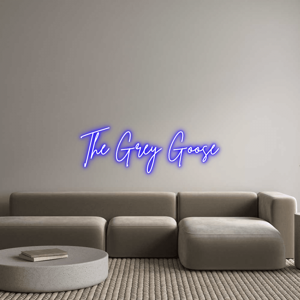 Éditeur en ligne d'enseignes lumineuses personnalisées The Grey Goose - Planet Neon