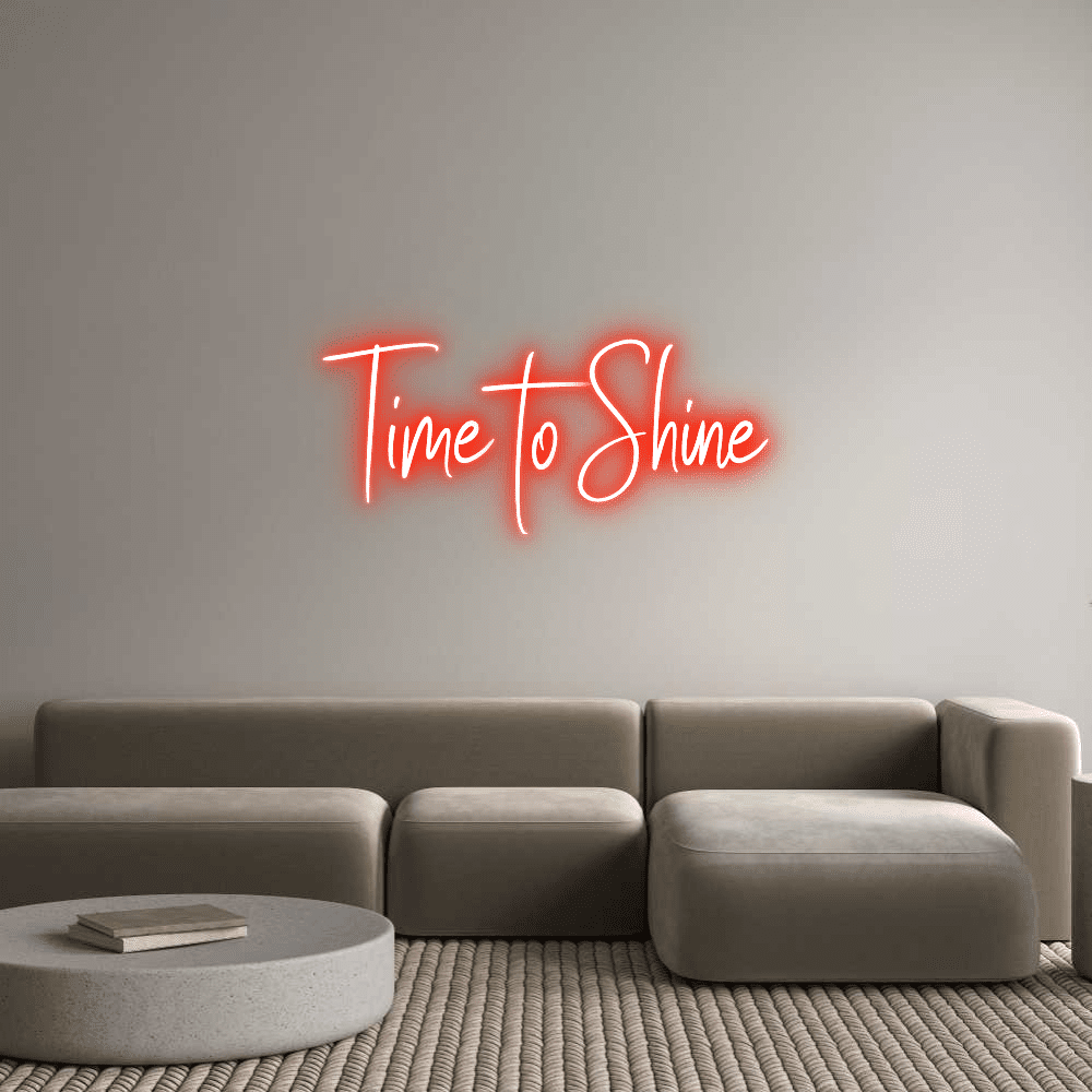 Éditeur en ligne d'enseignes au néon personnalisées Time to Shine - Planet Neon