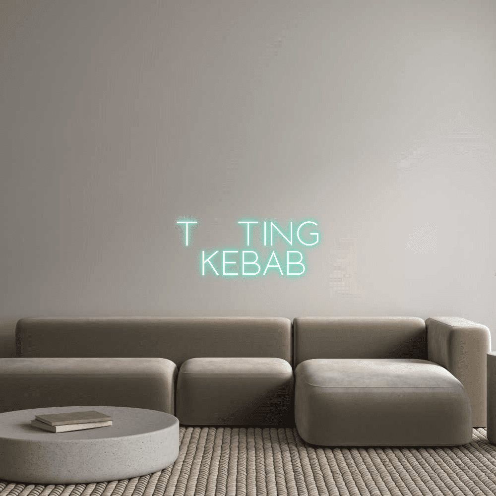 Editor on-line de letreiro de néon personalizado TOOTING KEBAB - Planet Neon
