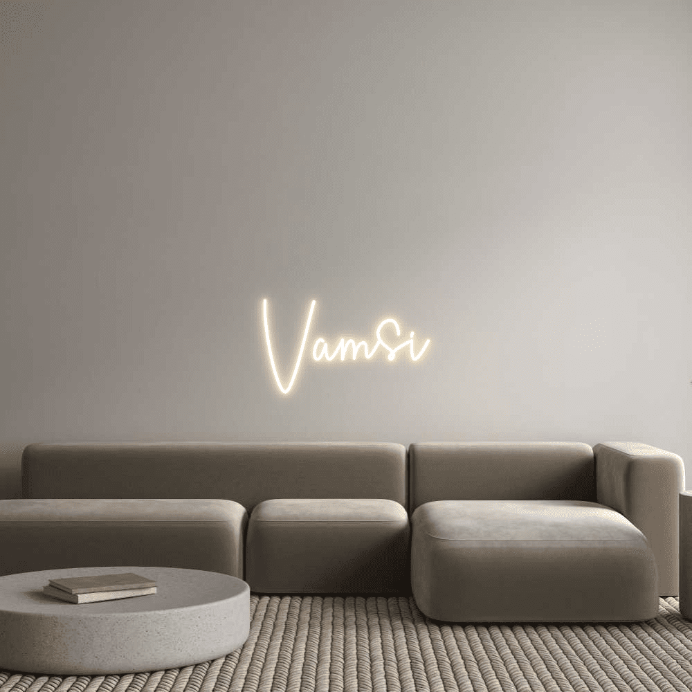 Editor online de letreiro de néon personalizado Vamsi - Planet Neon