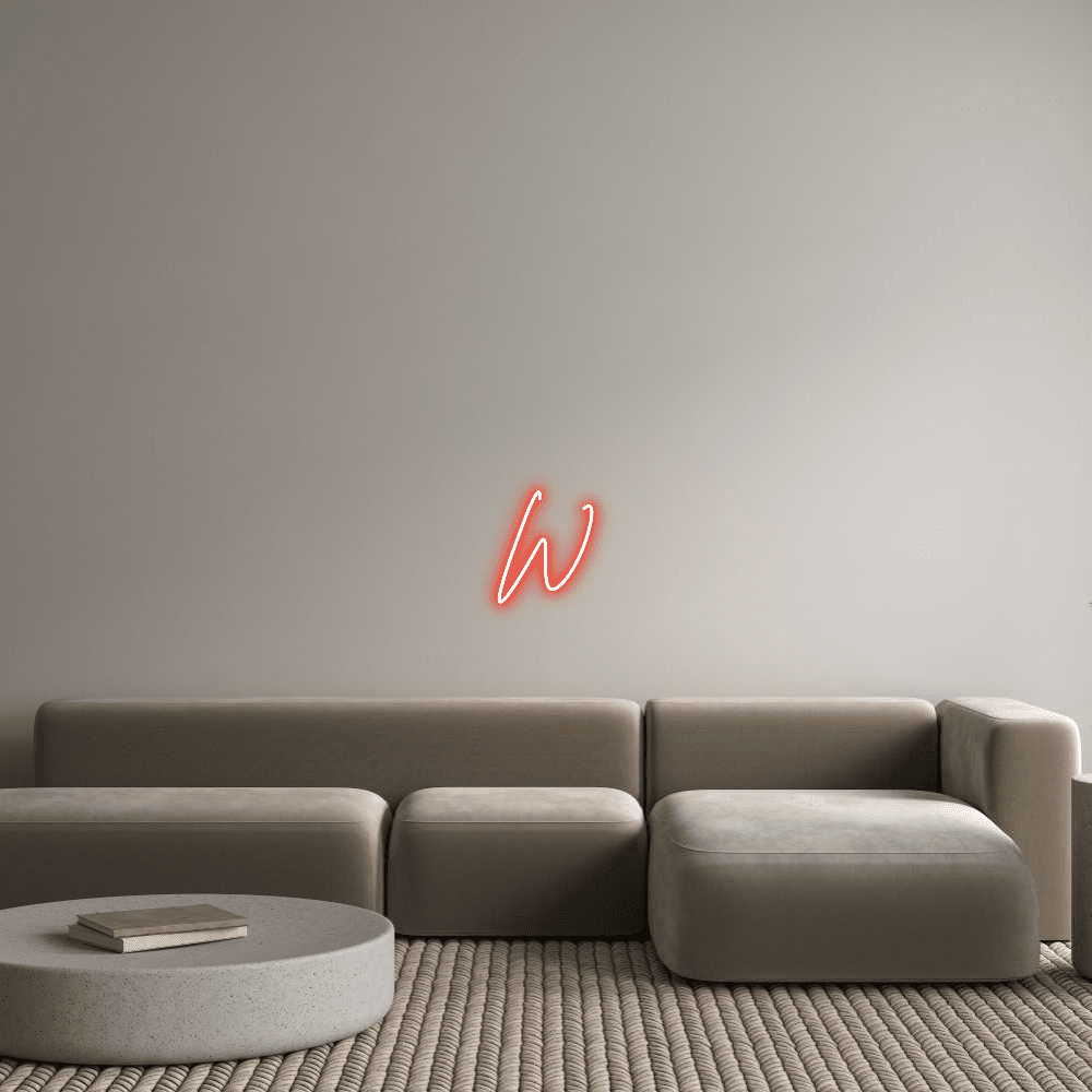 Editor on-line de letreiro de néon personalizado W - Planet Neon
