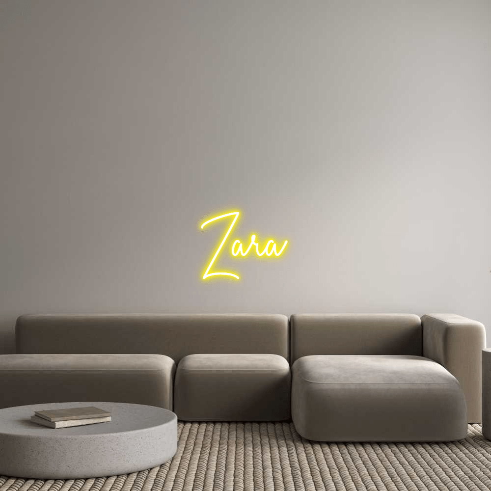 Éditeur en ligne d'enseignes lumineuses personnalisées Zara - Planet Neon