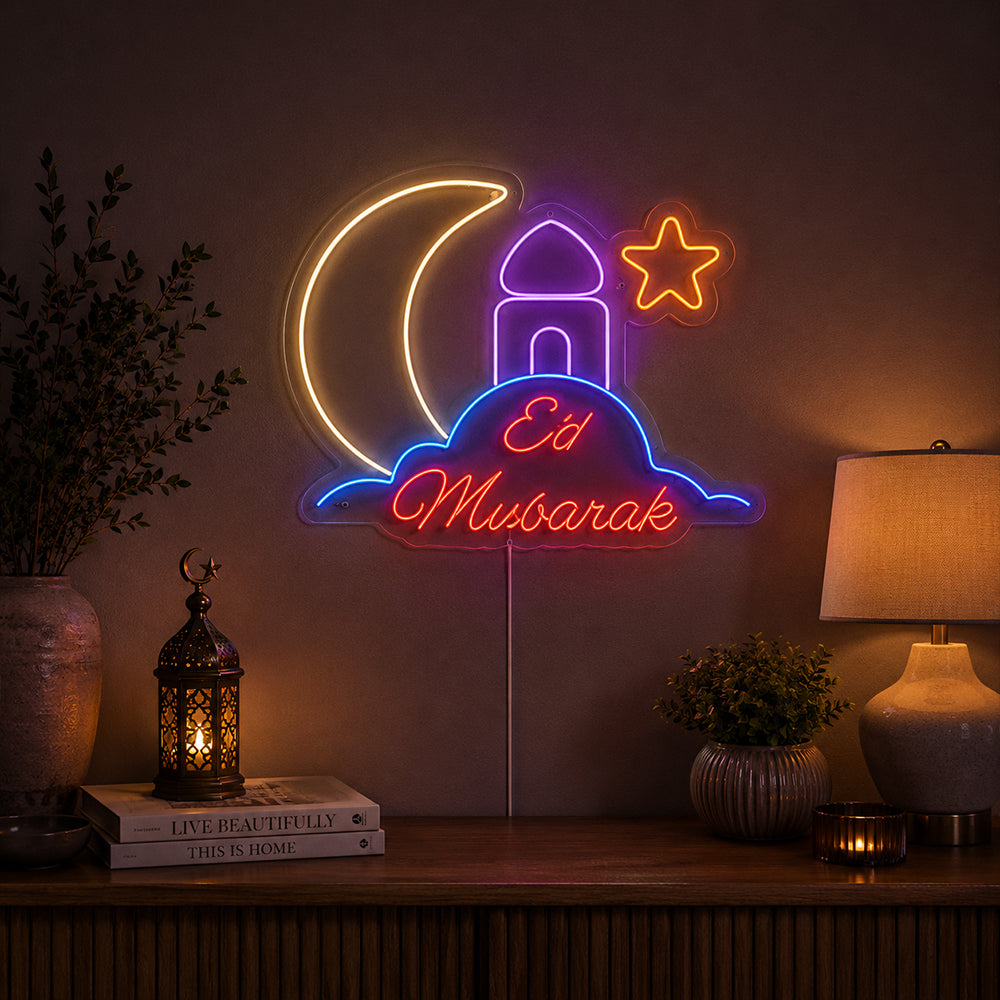 Eid Mubarak führte Neonschild - Planet Neon in London Neonzeichen gemacht
