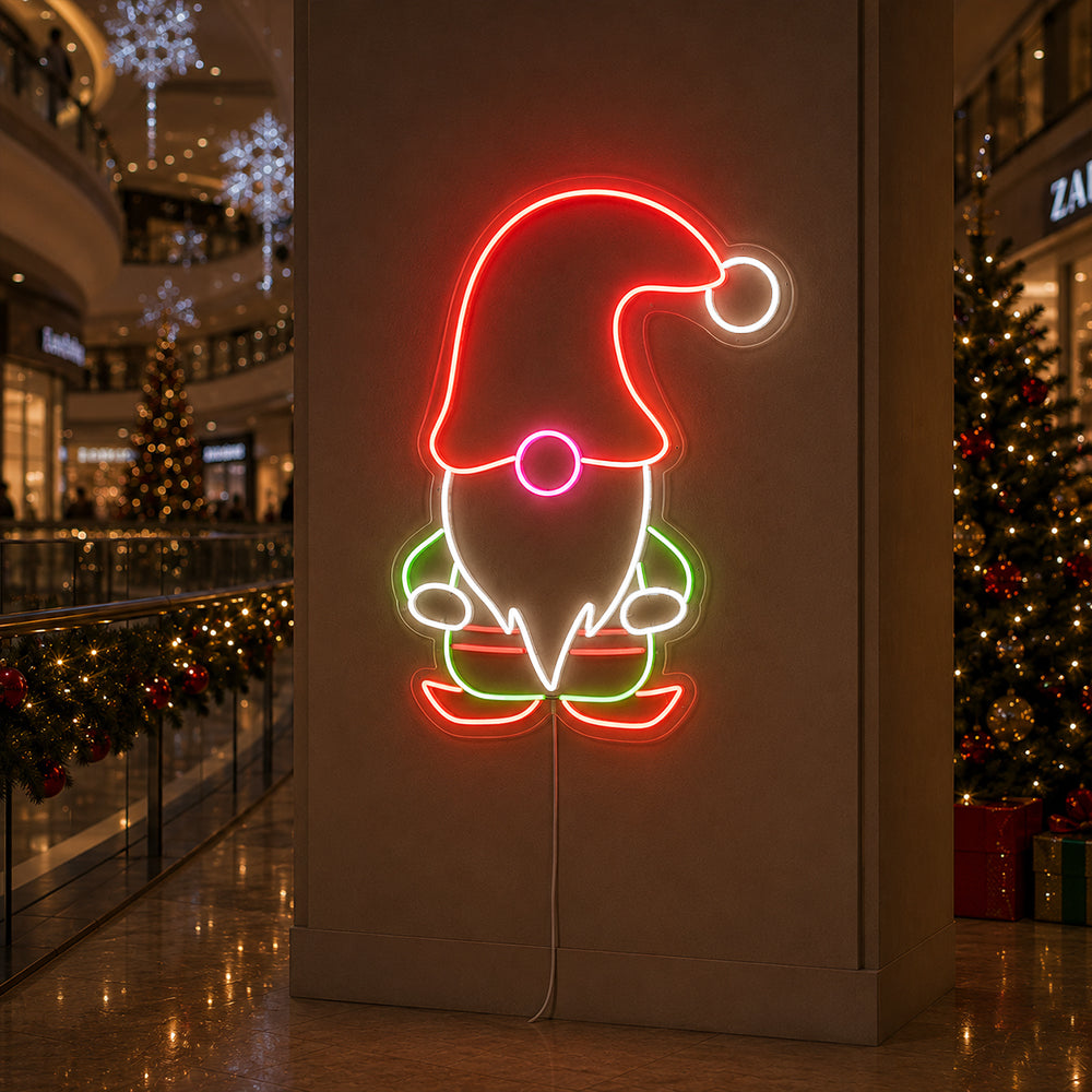 Weihnachtszwerg LED-Neonschild – Hergestellt in London Neonschilder