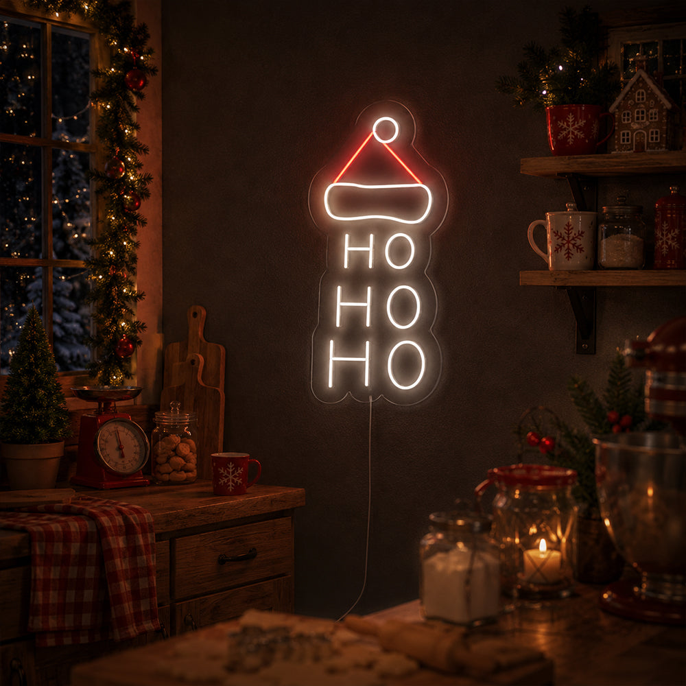 Ho ho ho LED-Neonschild – Made in London Weihnachts-Neonschilder