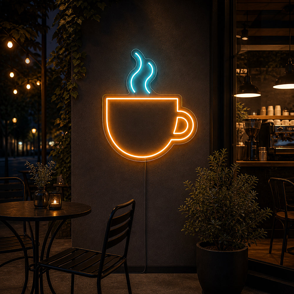 Enseigne néon à café chaud - Faire des restaurants de la cuisine londoniens
