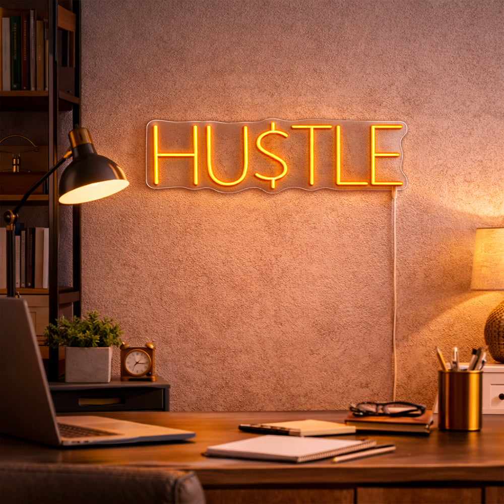 Hustle førte neonskilt - lavet i London Inspirerende neonskilte
