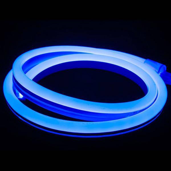 I LumoS 8x16mm BLÅ Fleksibel IP65 Dæmpbar LED Neon Strip Light 12V 9W/m - Planet Neon