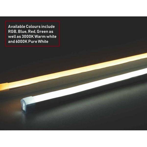 I LumoS 8x16mm BLÅ Fleksibel IP65 Dæmpbar LED Neon Strip Light 12V 9W/m - Planet Neon