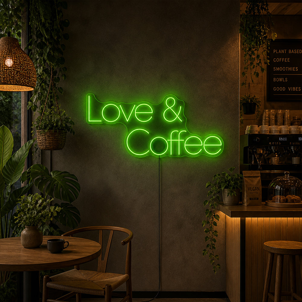 Enseigne de néon Love and Coffee - Made in London Food Restaurants Cafe Néon Signons