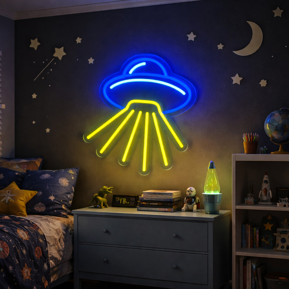 Avaruusaluksen LED -neonimerkki - Lontoon neonmerkit Planet Neon valmistettu