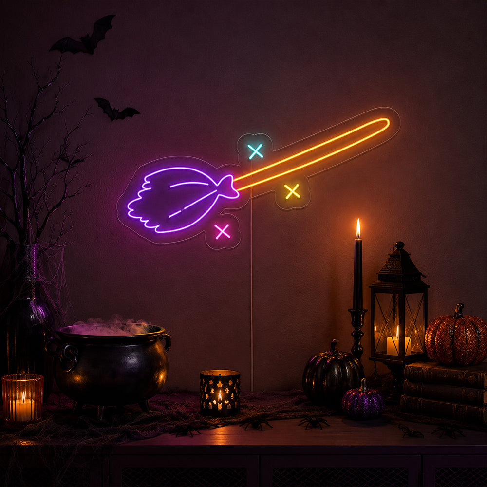 Hexenbroom-Halloween LED Neon Sign Made In London