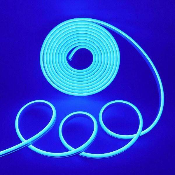 I LumoS 6x12mm BLÅ Flexibel IP65 Dimbar LED Neon Strip Light 12V 9W/m - Planet Neon