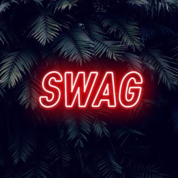 Enseigne au néon LED Swag Outline - Planet Neon Made in London Enseignes au néon - Planet Neon